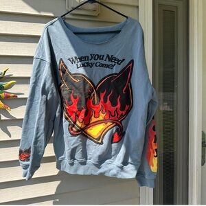 Lucky off the shoulder hoodie
